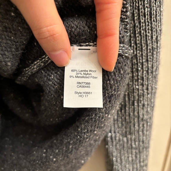 J Crew Metallic Metallized Fiber Lambs Wool Knit Crew Neck Sweater Size Small - Picture 3 of 6